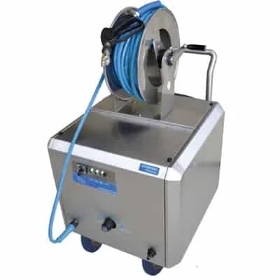 Apresentamos o módulo de limpeza a vapor de alta pressão hydrobio. Limpeza com baixo consumo de água