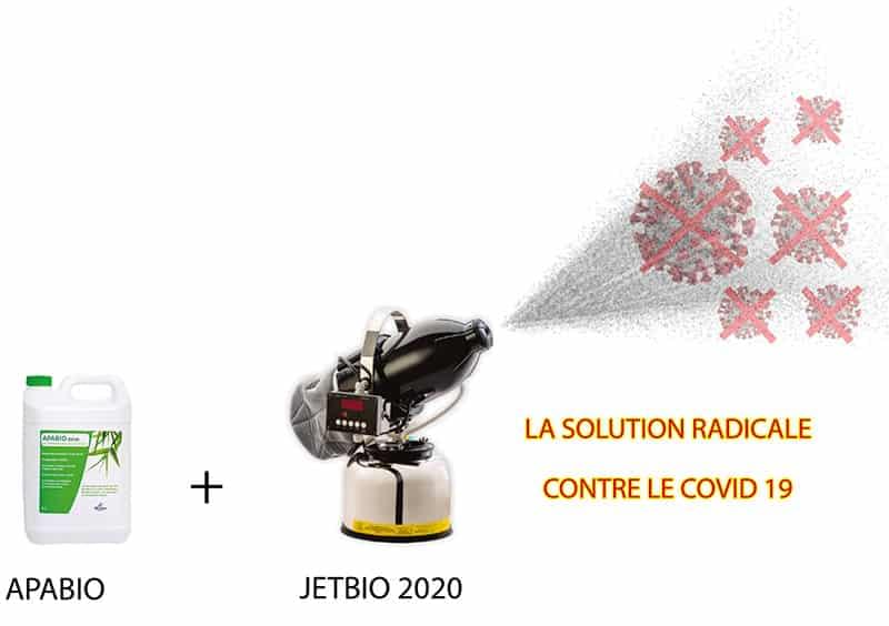 image showing the sprayer and the disinfectant against covid 19